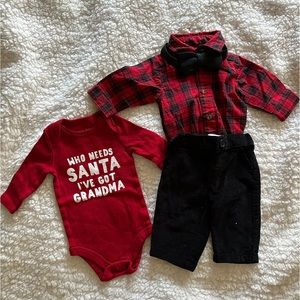 Newborn Baby Boy Outfit Christmas Casual